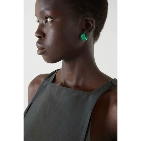 COS Women's Halter Neck Sleeveless Ombre Print Tunic Blouse Gray Size 4 - Picture 4 of 13